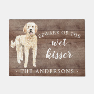 Golden Doodle Dog Personalized Door Mat