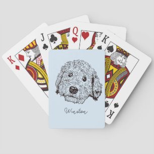 Golden Doodle Dog Poker Cards