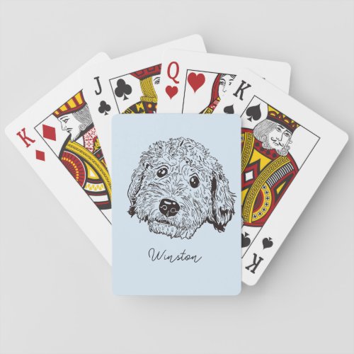 Golden Doodle Dog  Poker Cards