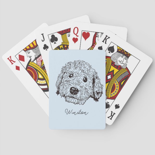 Golden Doodle Dog  Poker Cards (Back)
