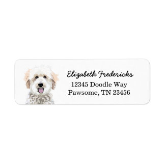 Golden Doodle Dog Return Address Labels