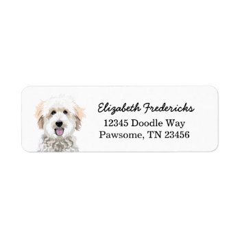 Golden Doodle Dog Return Address Labels by FriendlyPets at Zazzle