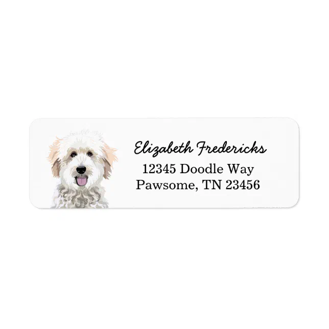 Golden Doodle Dog Return Address Labels Zazzle