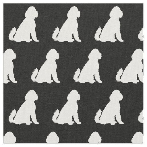 Golden Doodle Dog Silhouette Pet Aussie Fabric