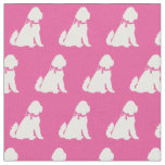 Golden Doodle Dog Silhouette Pet Aussie Pink Fabric