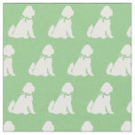 Golden Doodle Dog Silhouette Pet Aussie Sage Green Fabric