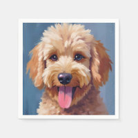 Golden Doodle | Dog Watercolor Painting Pet