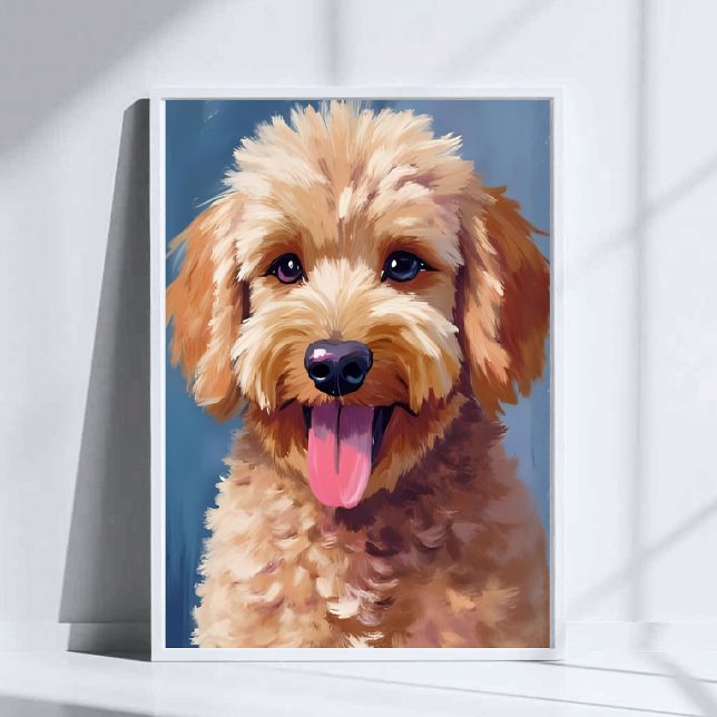 Golden Doodle | Dog Watercolor Painting Pet Poster (Creator Uploaded)