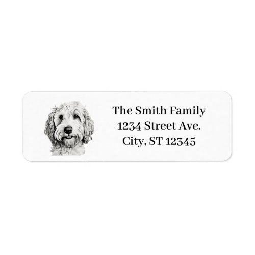 Golden Doodle Family Dog Address Return Label