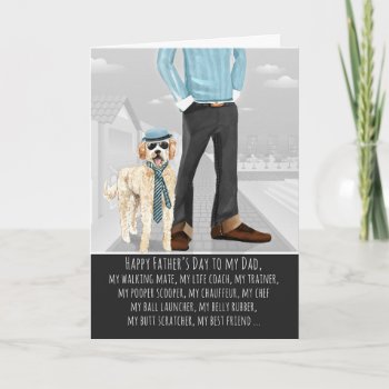 Golden Doodle From The Dog Father's Day Card by PAWSitivelyPETs at Zazzle