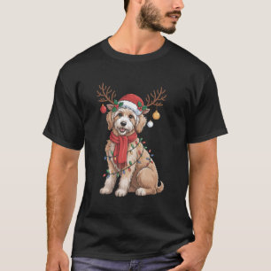 Golden Doodle Gorgeous Reindeer Christmas Tree T-Shirt