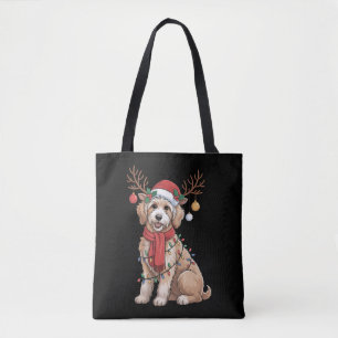 Golden Doodle Gorgeous Reindeer Christmas Tree Tote Bag