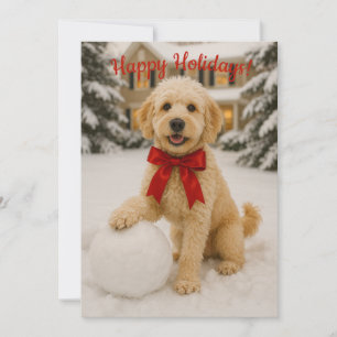 Golden Doodle Holiday Card