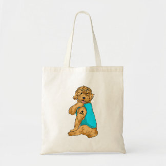 Golden Doodle I Love Dad Tattoo Apparel Dog Dad Tote Bag