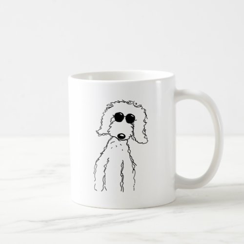 Golden Doodle in Sunglasses Coffee Mug