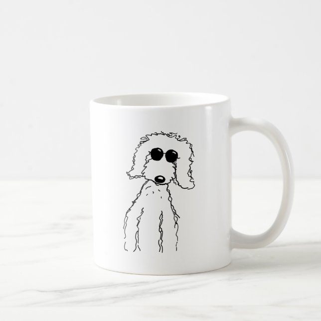 Golden Doodle in Sunglasses Coffee Mug (Right)