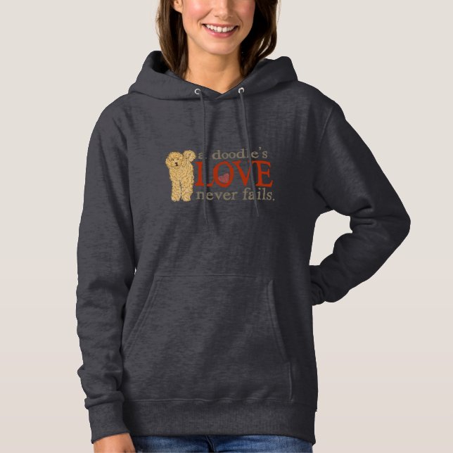 Golden Doodle Love Never Fails Hoodie (Front)