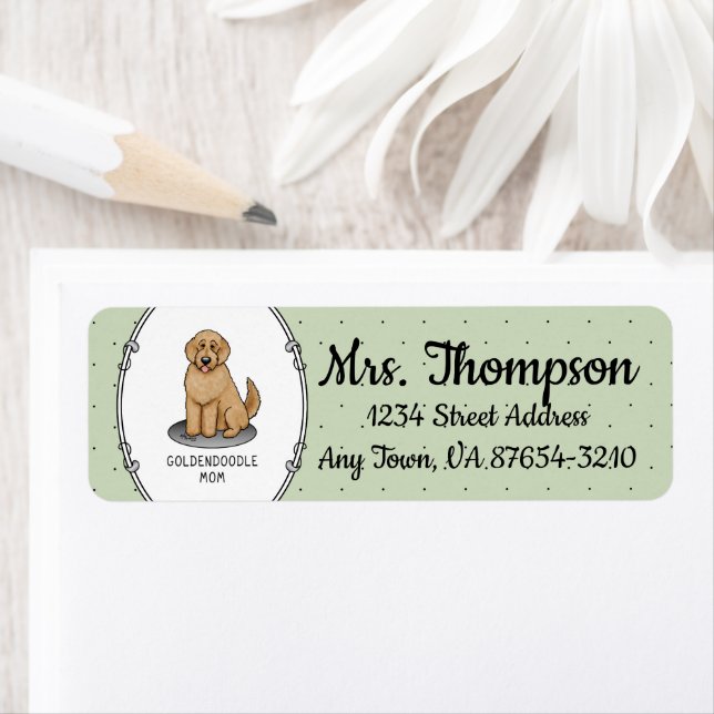 Golden Doodle Mom Doodle Mom (Golden red) Dog mom Label (Insitu)