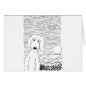 Golden Doodle on the Beach (Front Horizontal)