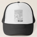 Golden Doodle On The Beach Trucker Hat at Zazzle