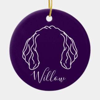 Golden Doodle Ornament (Paw Prints)