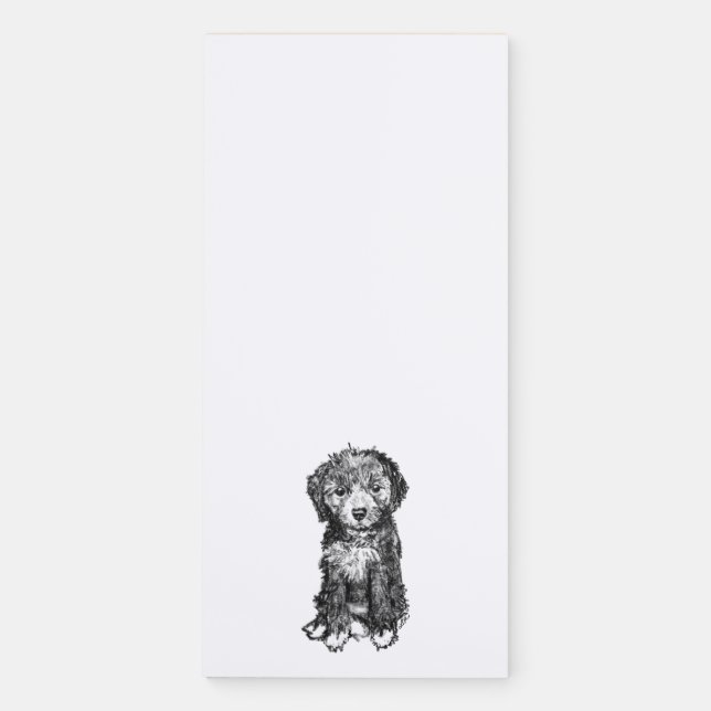 Golden Doodle Puppy Note Pad (Front)