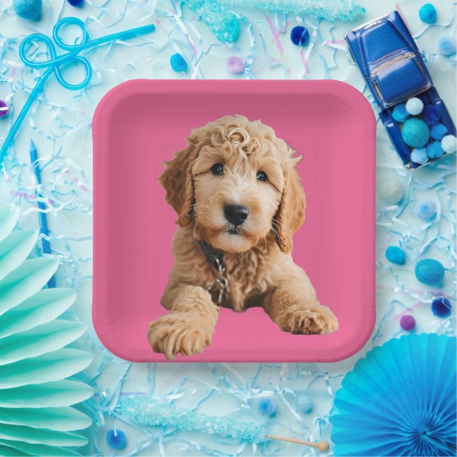 Golden Doodle Puppy Paper Plates (Party)