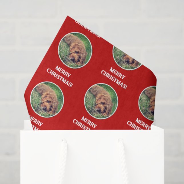 Golden Doodle Red Wrapping Paper (Gift Bag)
