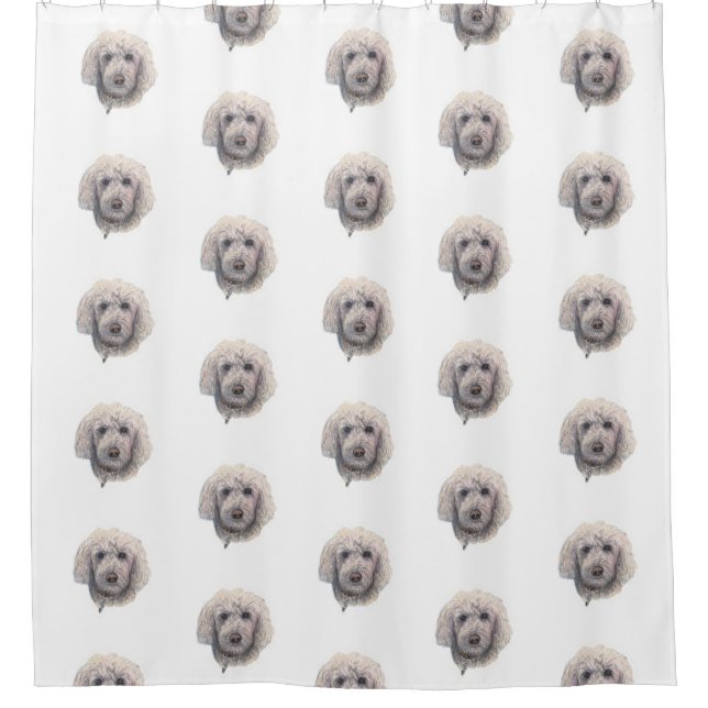 Golden Doodle Shower Curtain (Front)