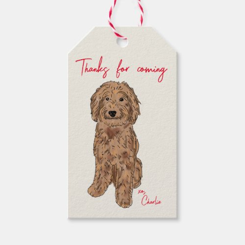 Golden Doodle watercolor Gift Tags