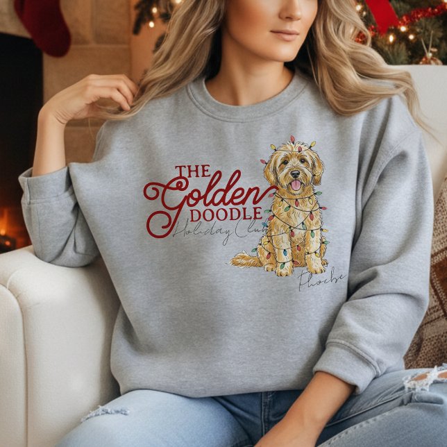 Golden Doodle Winter Holiday Club  Sweatshirt (Elevate your holiday shopping apparel with this Custom Holiday Club Golden Doodle sweatshirt! )
