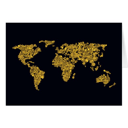 Golden Dot World Map Cards (Front Horizontal)