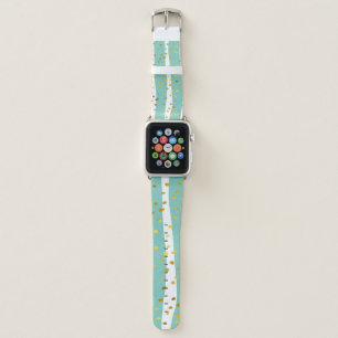 Golden Dots and Stripes: Elegant Pattern Apple Watch Band