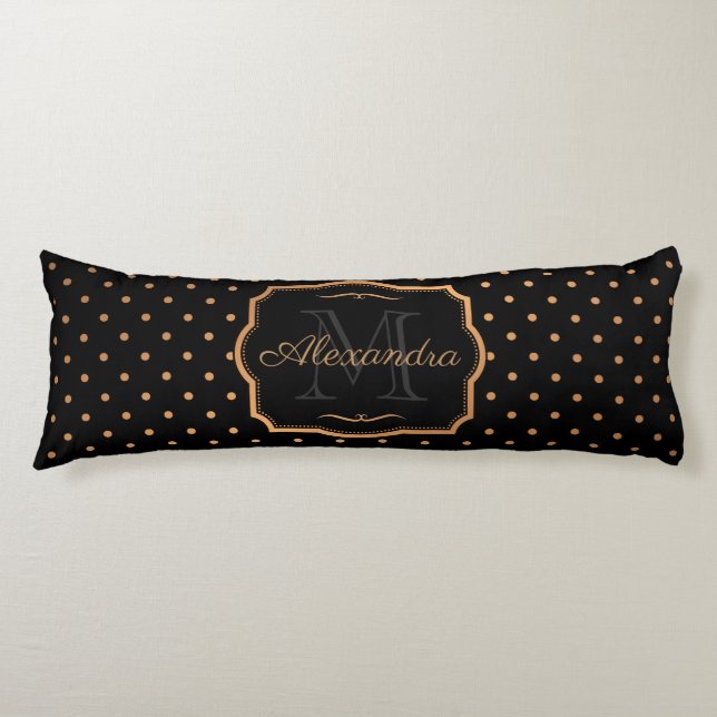 Golden Dots Body Pillow (Front)