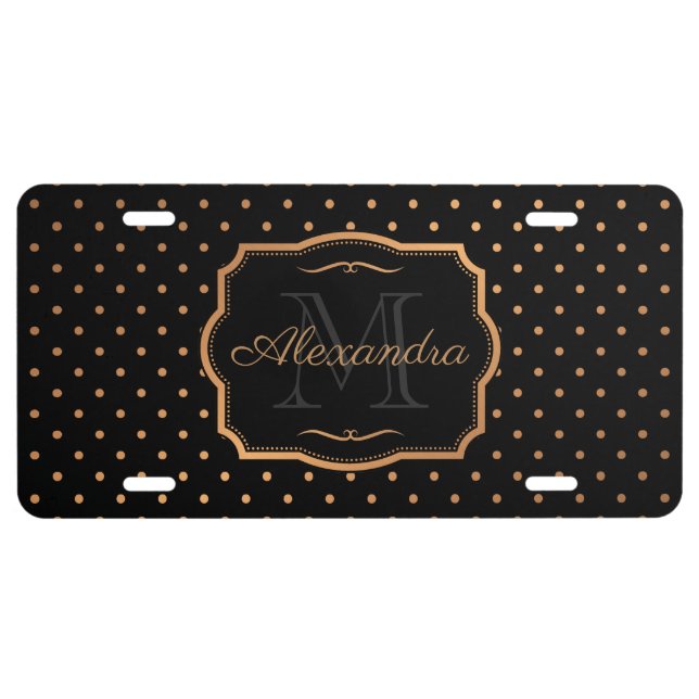 Golden Dots License Plate (Front)