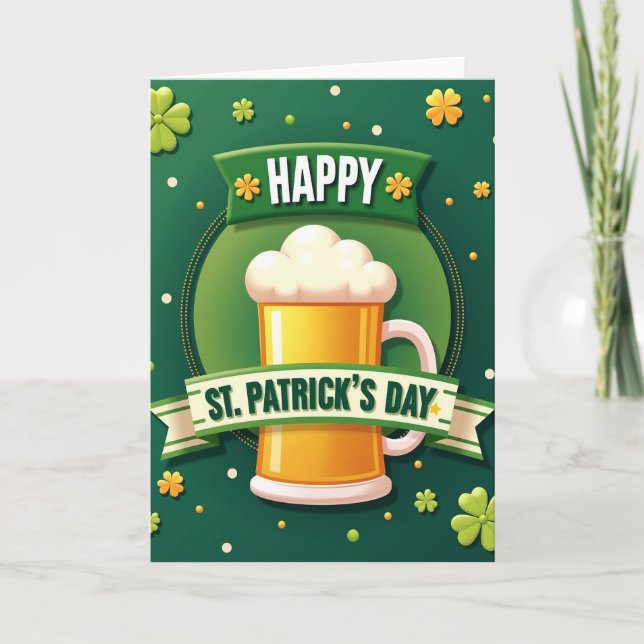 Golden Dots St Patricks Day Card (Front)