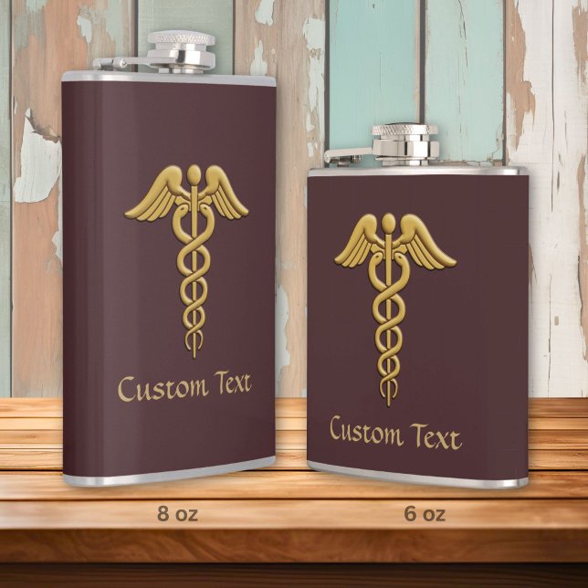 Golden Double Snake Caduceus Flask (Creator Uploaded)