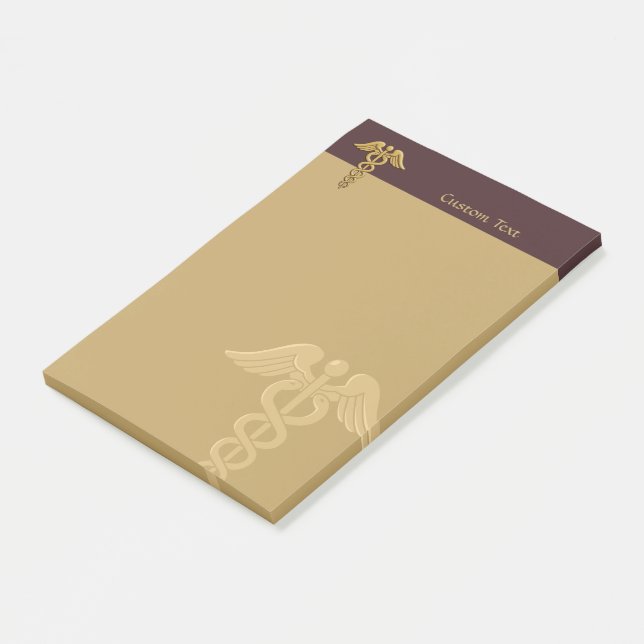 Golden Double Snake Caduceus Notes (Angled)