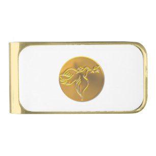 Golden Dove of Peace - Holy Spirit Gold Finish Money Clip