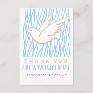 Golden Dove Thank You card