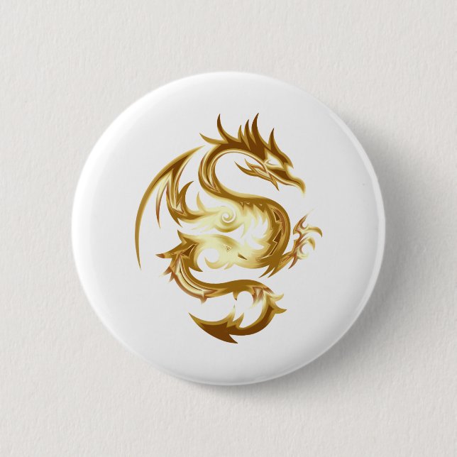 Golden Dragon Button (Front)