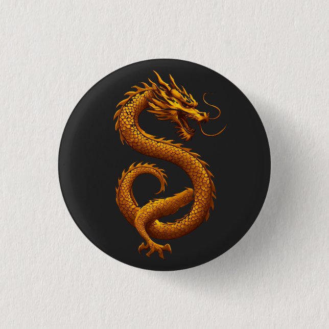 Golden Dragon Button (Front)