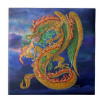 Golden Dragon Ceramic Tile at Zazzle