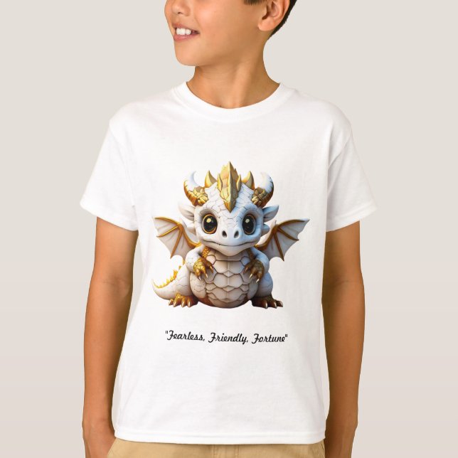 "Golden Dragon Charm" T-Shirt (Front)
