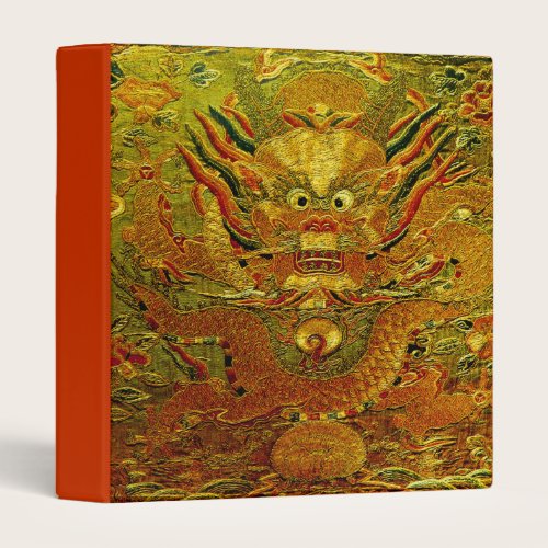 Golden dragon Chinese embroidery Ming dynasty 3 Ring Binder Golden dragon Chinese embroidery Ming dynasty 3 Ring Binder
