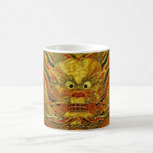 Golden dragon Chinese embroidery Ming dynasty Coffee Mug