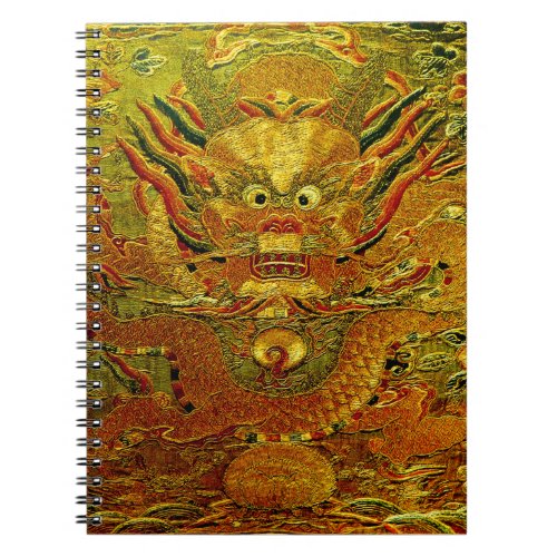 Golden dragon Chinese embroidery Ming dynasty Notebook