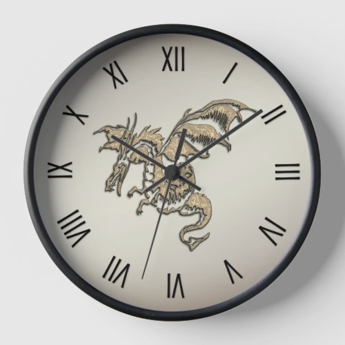 Golden Dragon Clock