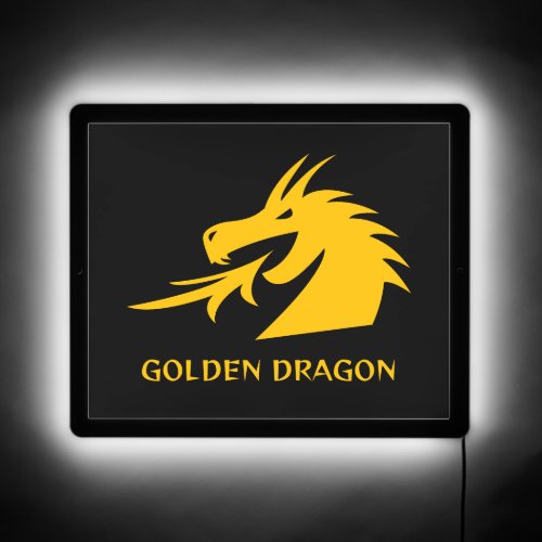 Golden dragon custom LED light sign for business
