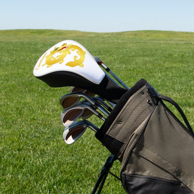 Golden Dragon Design Golf Head Cover (In Situ)
